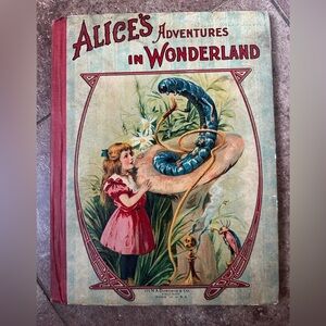 Antique Alice’s Adventures in Wonderland M A Donohue hardcover book